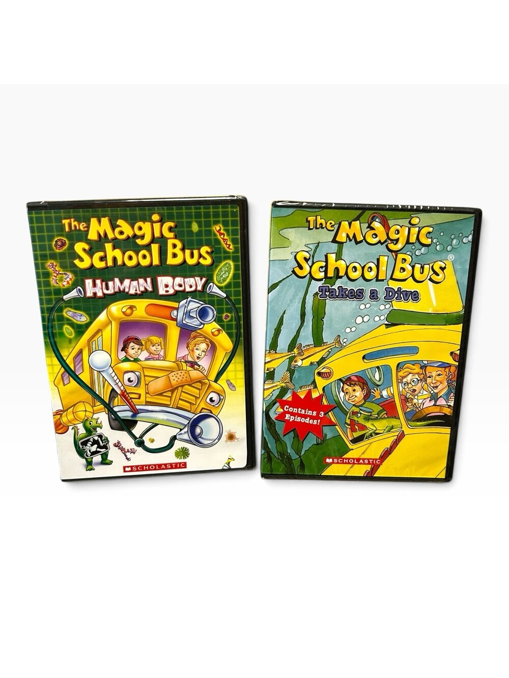 The Magic School Bus DVD 2 Lot Takes A Drive & Human Body Region 1 New Sealed